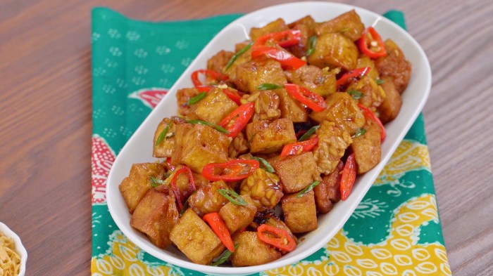 Tahu tempe masakan resep sederhana enak mudah murah gula