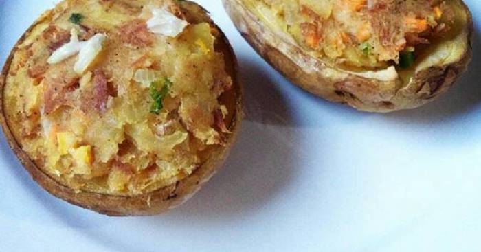 Tuna kentang sarapan bakar pagi yummy lebih
