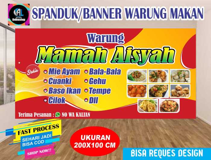 Spanduk, Banner Contoh Warung Makan Sederhana | Lazada Indonesia Info Terbaru: Warung Makan Sederhana Jadi Primadona Wisatawan