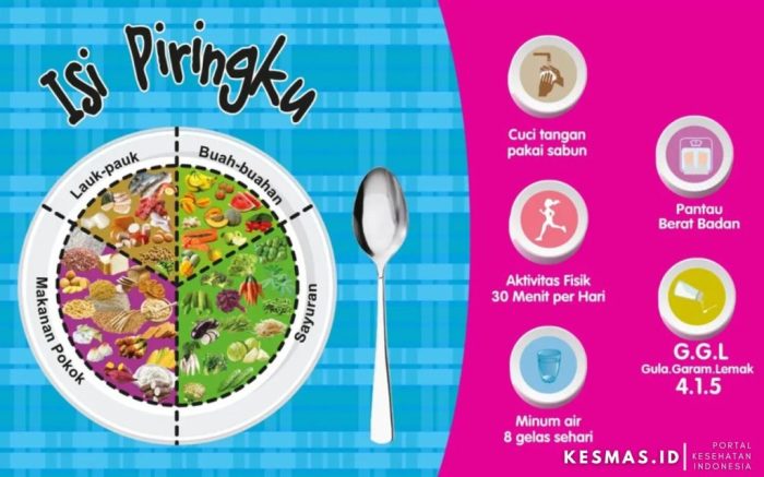 Piring Gizi Seimbang dengan Bentuk yang Menarik